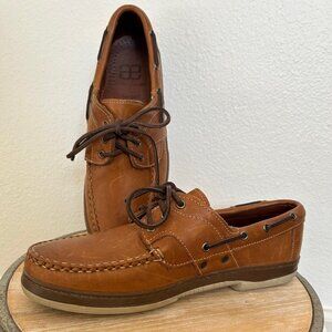 Allen Edmonds Eastport Brown Leather Boat Shoes SIZE 8.5